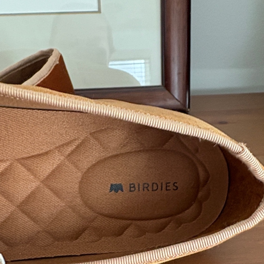 Birdies Velvet Slip-On Flats in Rust - Picture 4 of 7